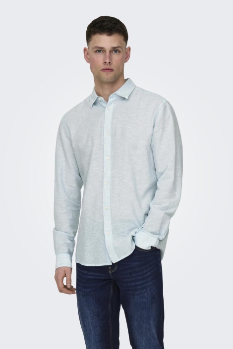 Only & Sons onscaiden ls solid linen shirt noos